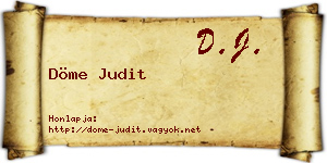Döme Judit névjegykártya